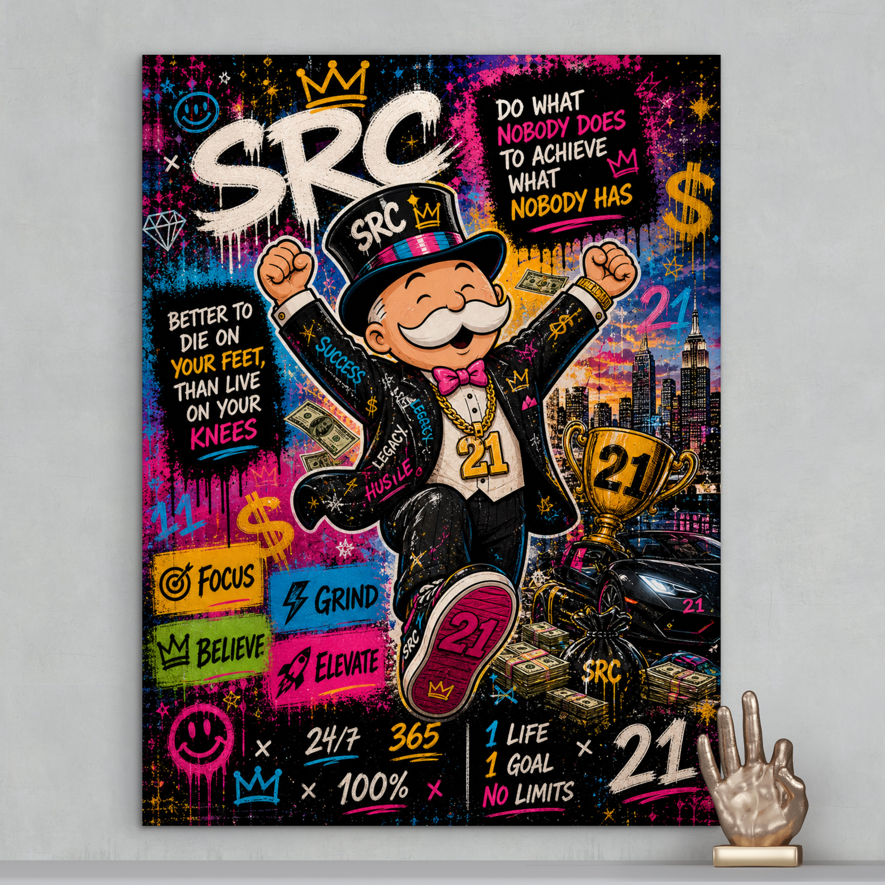 תמונת קיר כסף מדבר, Alec Monopoly