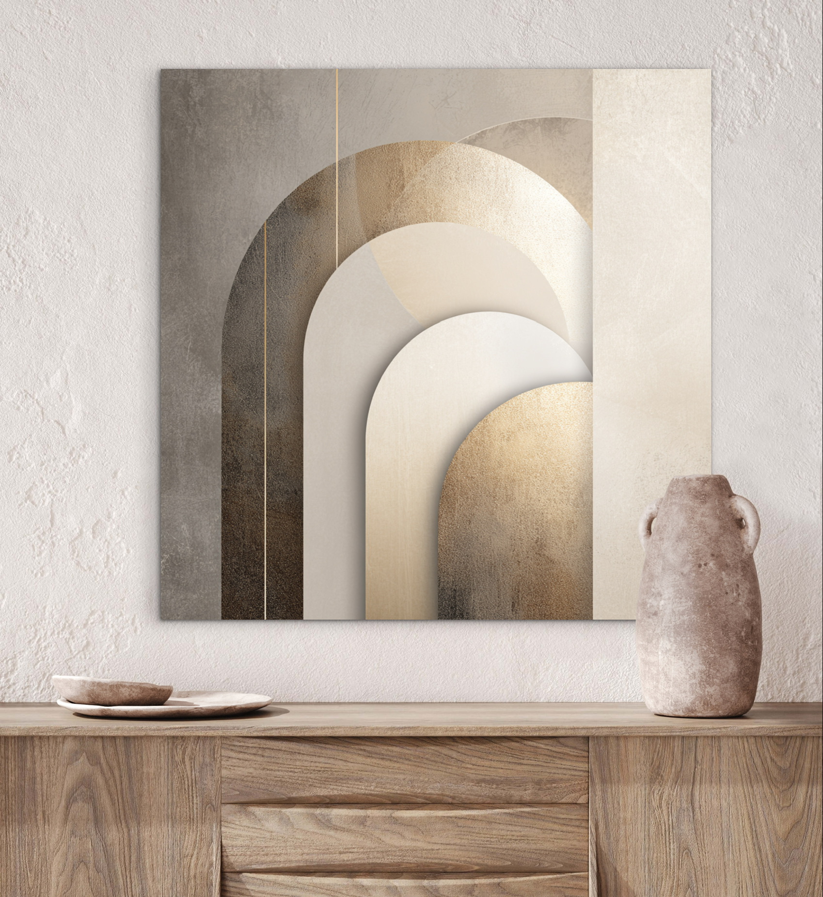 Harmony of Arcs wall art, Abstract