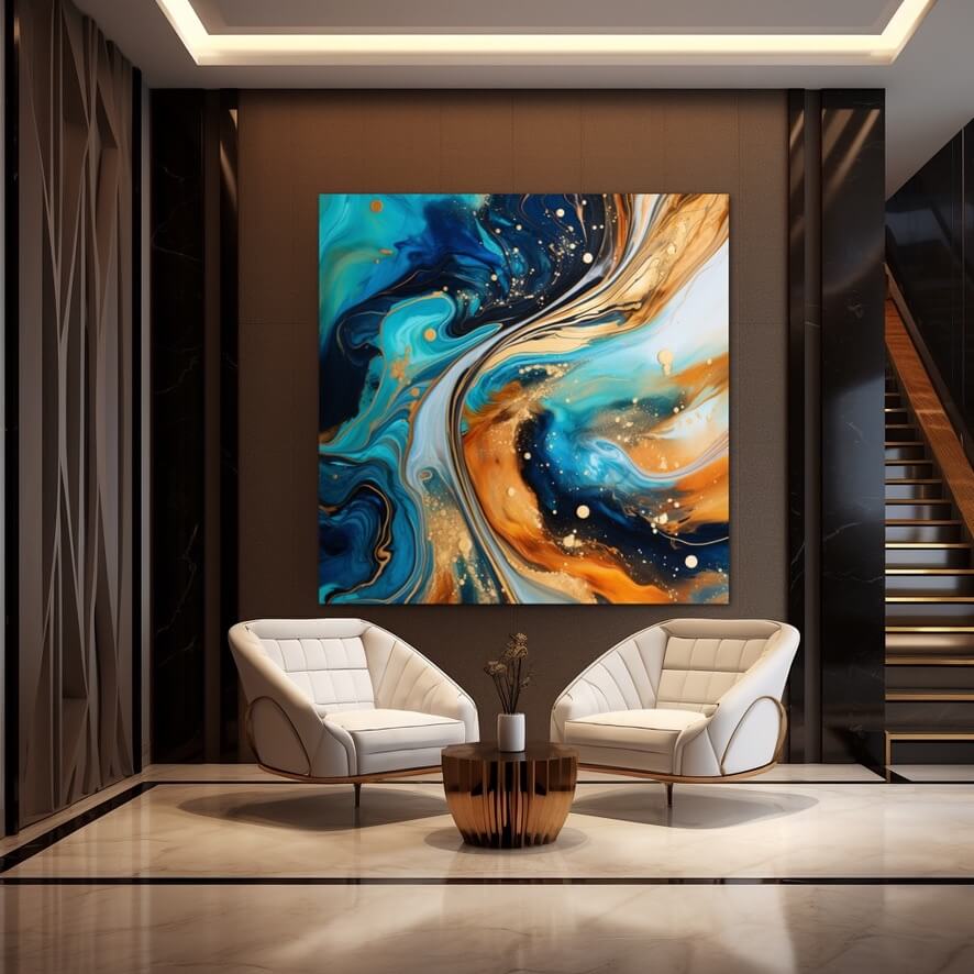 Layers of Light wall art, Abstract