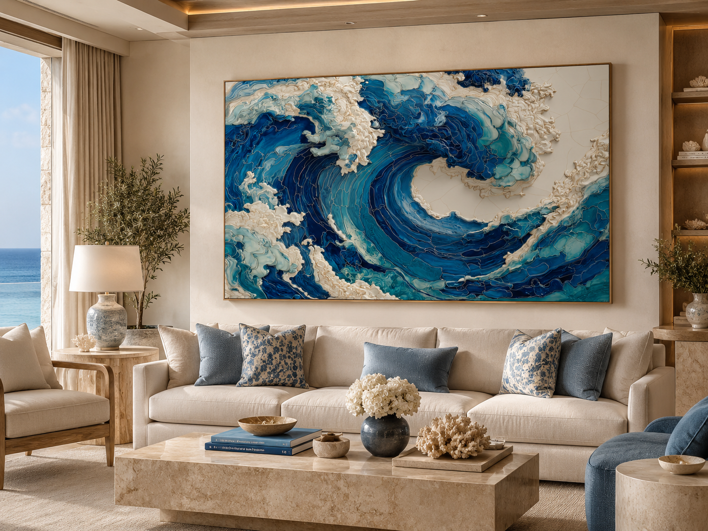 Blue Serenity wall art, Abstract