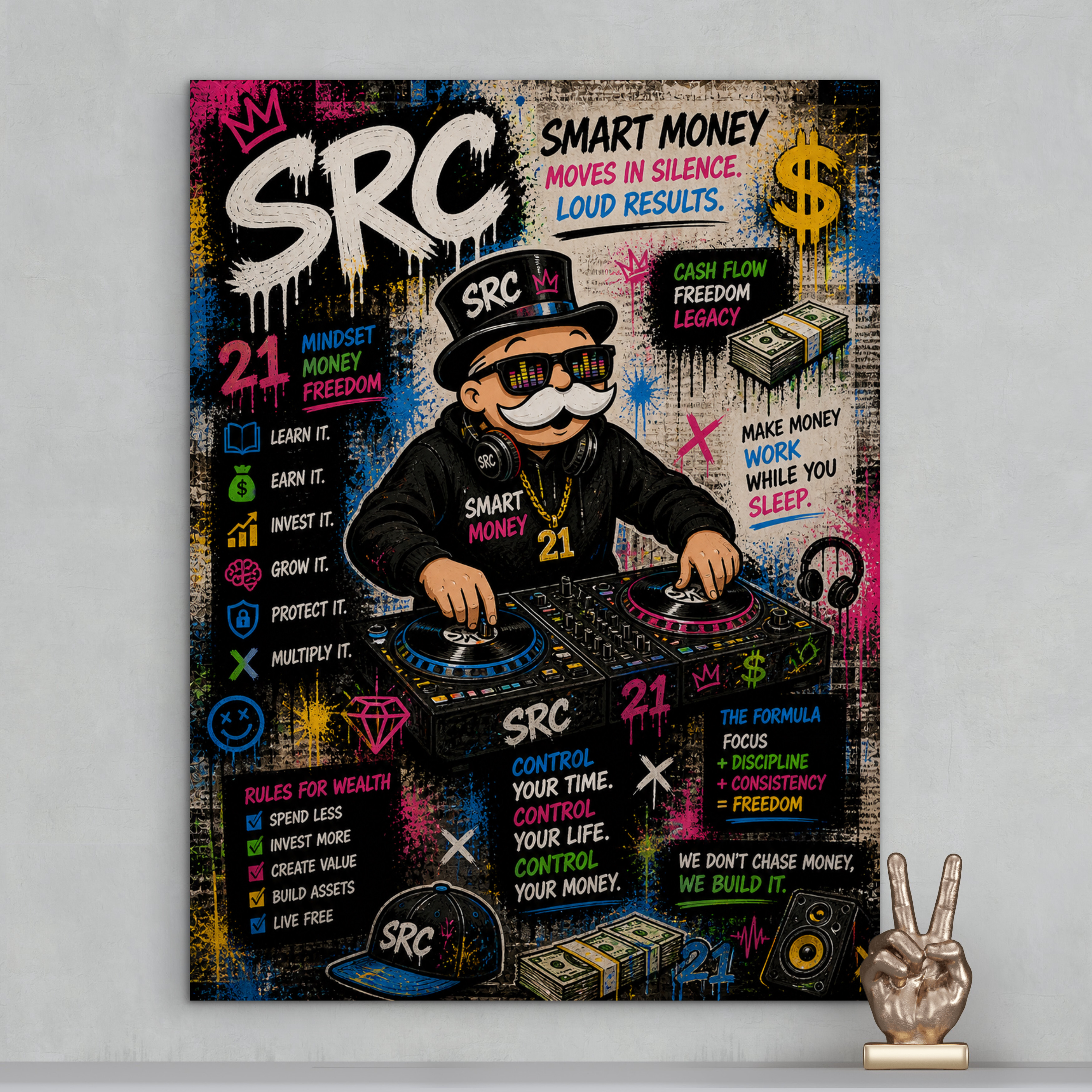 תמונת קיר כסף ומשחק, Alec Monopoly