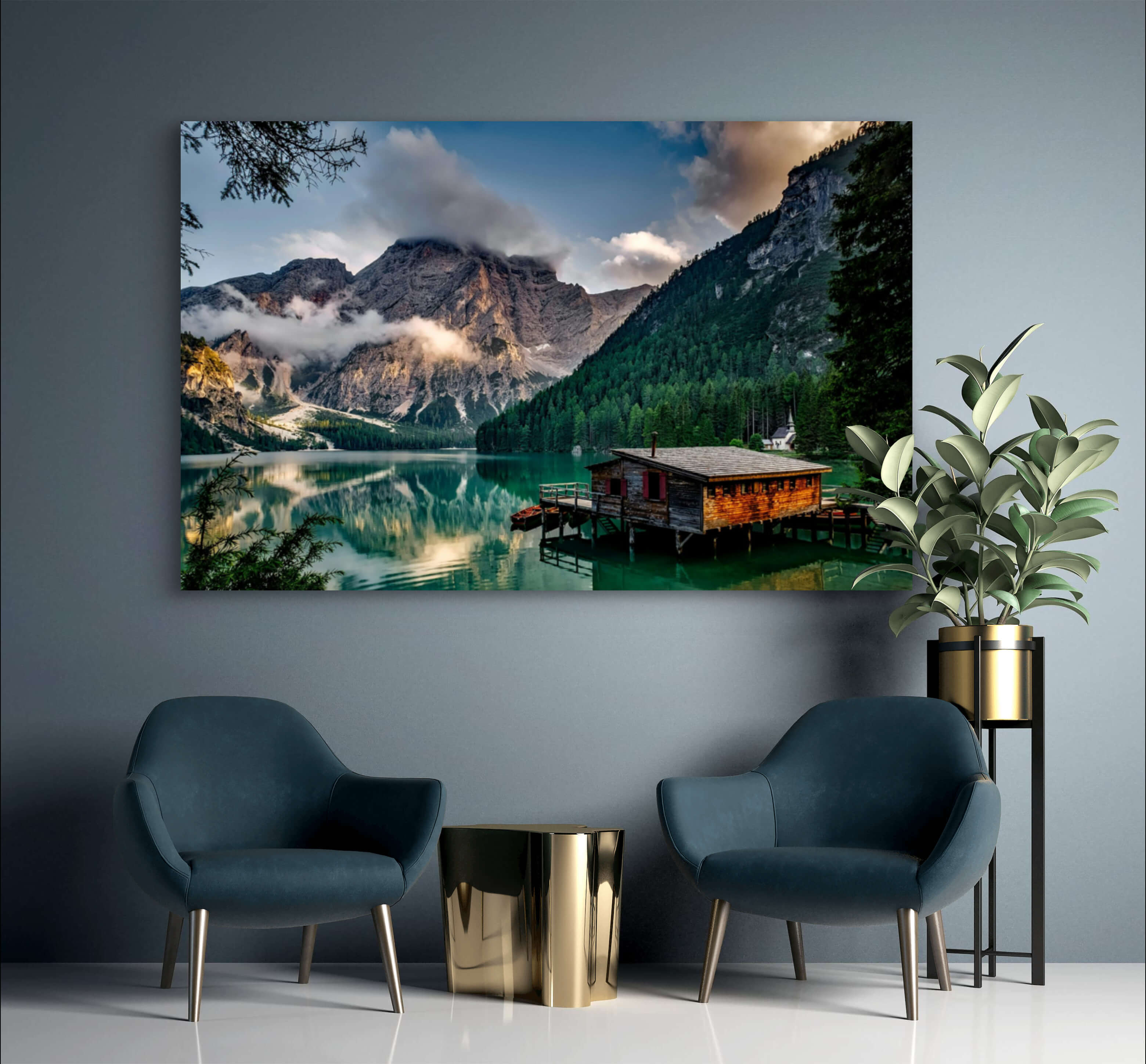 Lake Braies 3815 wall art, Landscapes