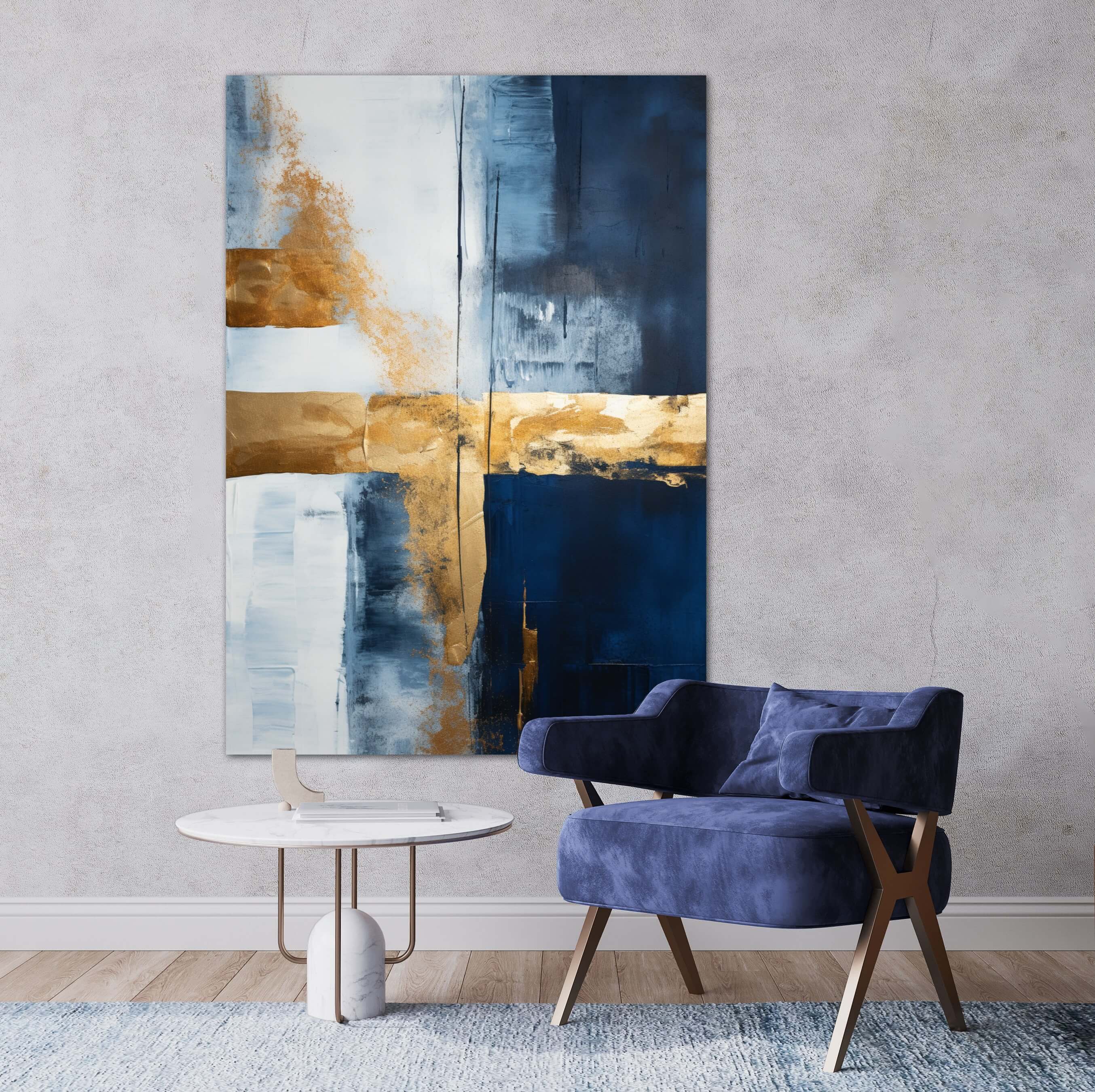 Blue Current wall art, Abstract