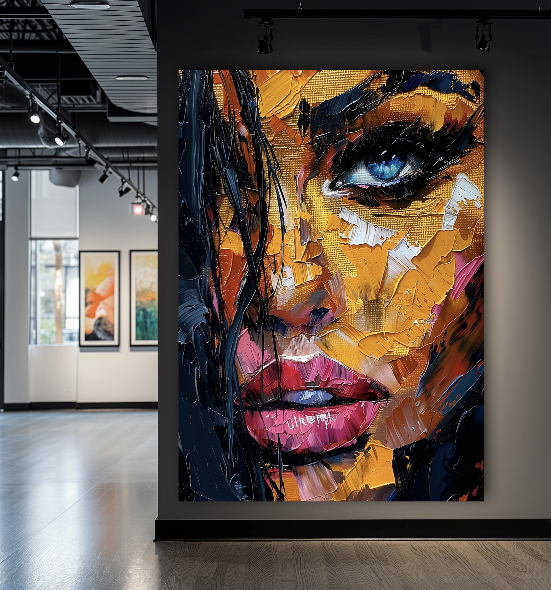 Crimson Portrait wall art, Women