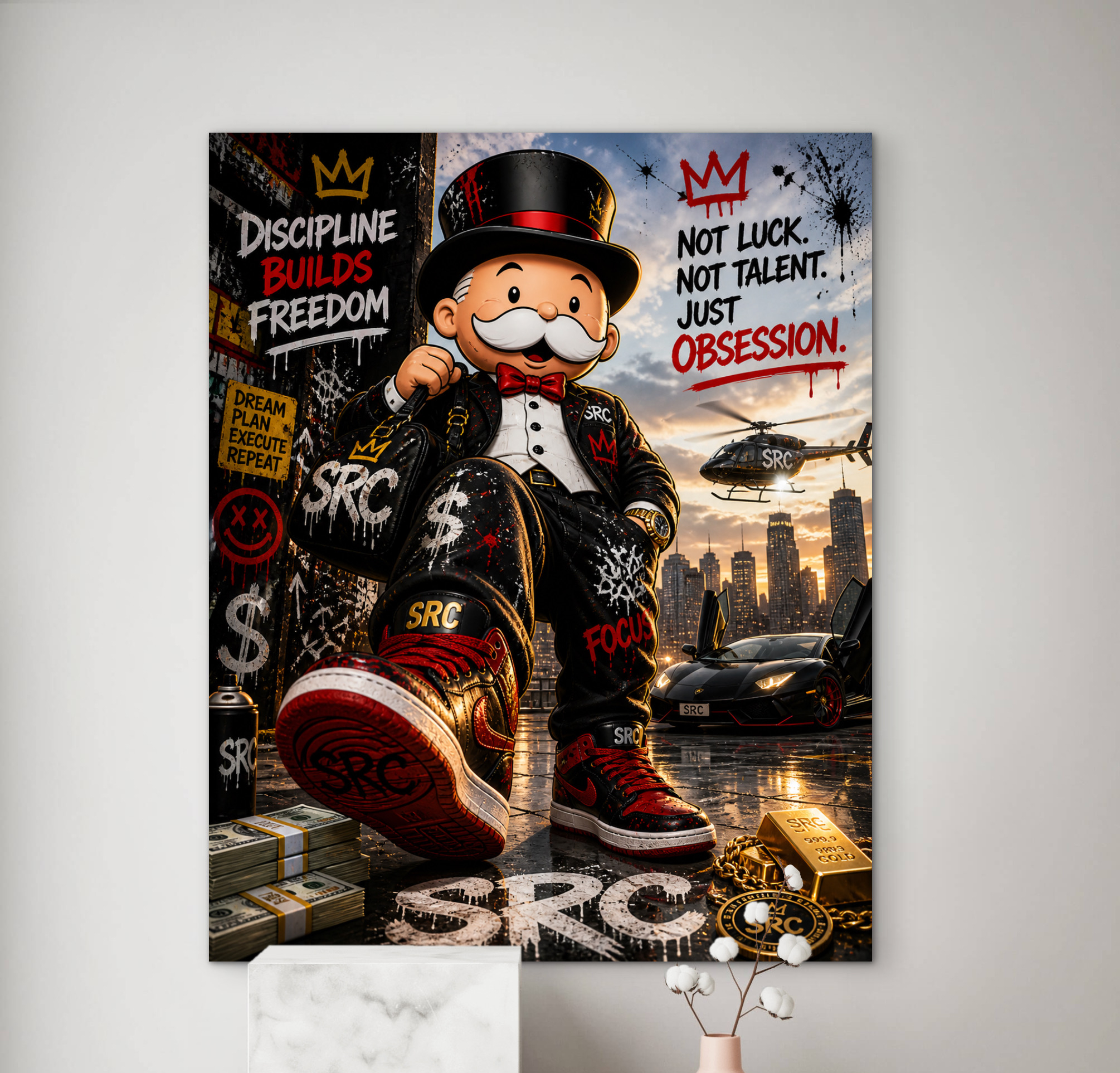 תמונת קיר שטר של מזל, Alec Monopoly