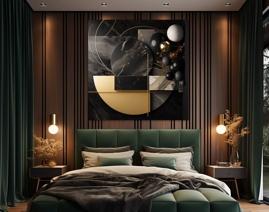 Square Abstract wall art, Abstract
